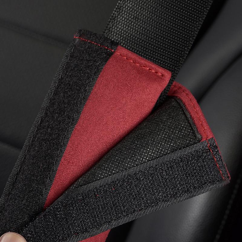BBJC8 Luxury Suede Car Seat Belt Shoulder Cover Protector Pad Interior For BMW X1 X2 X3 X5 X4 X6 X7 G30 G20 G32 G11 G12 F40 F30 F20