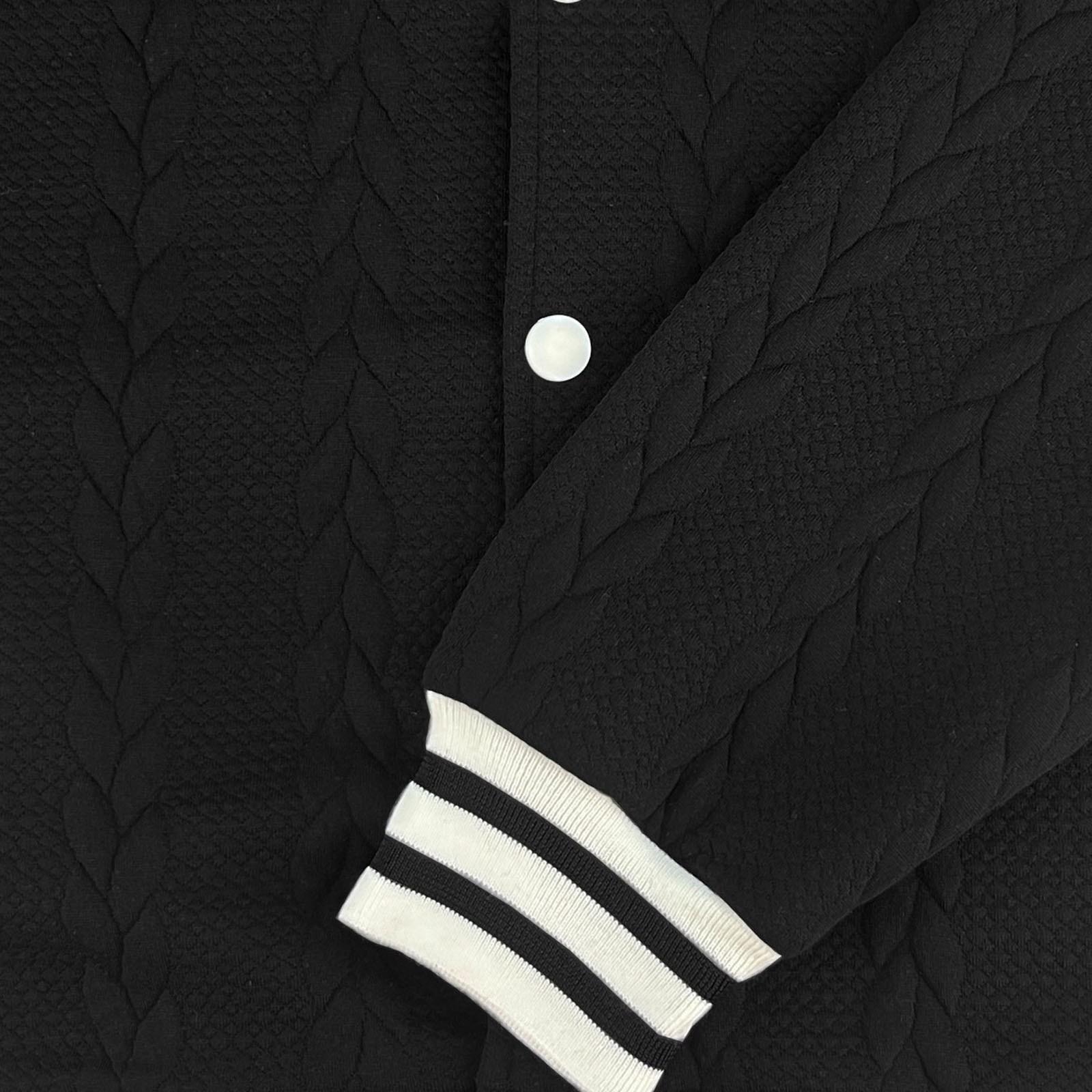 Мужская бейсбольная куртка весна-осень с грудкой — фото 4