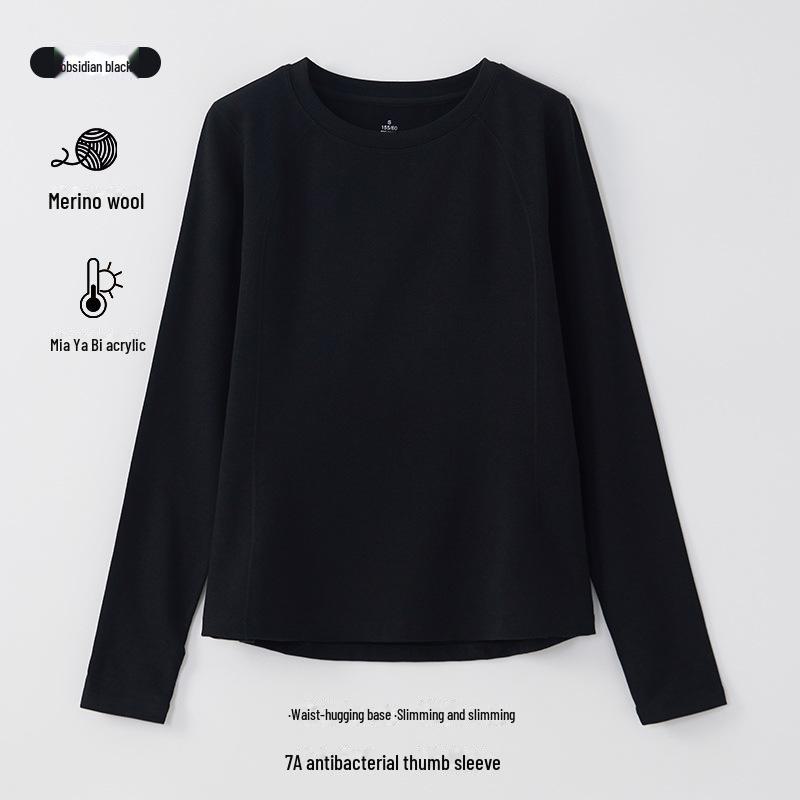 

A-Type Женский немецкий бархатный утягивающий топ с длинными рукавами и круглым вырезом S