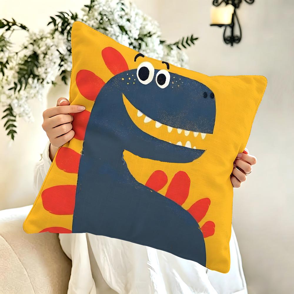 Cartoon CCartoon DDinosaur CCute Cushion Cover  Cushion Cover Pillowcase Upholstery Sofa Throw Pillow Home Decor hot