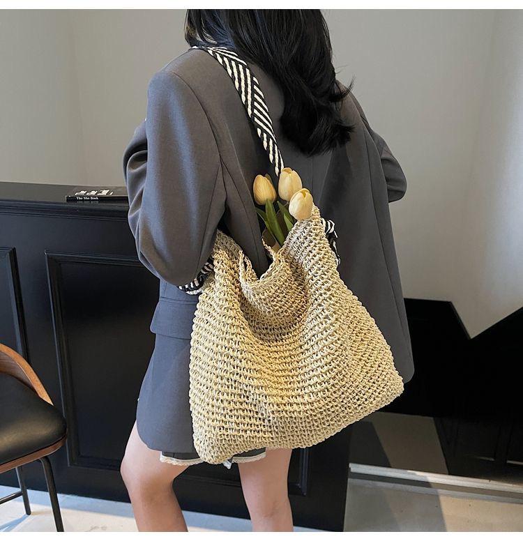 French Niche Straw Woven Bag: Versatile Summer Beach & Shoulder Bag