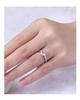 S925 Sterling Silver Adjustable Six-Prong Diamond Simulated Ring for Women - Elegant, Light Luxury Proposal Jewelry