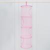 Portable Home Organizer Bag 4 Girds Clothes Storage Basket Folding Basket  Hammock Net Storage Hanging Bag