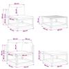 Sofa Set 6 Pieces Natural Solid Acacia Wood
