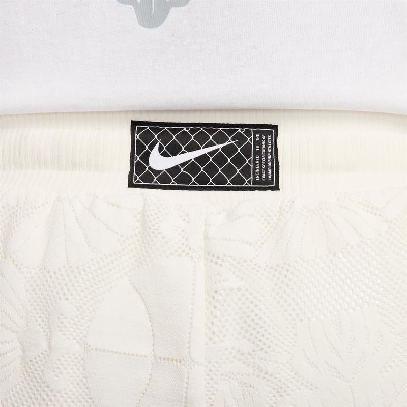 Nike Solid Color Full Print Simple Mid Waist Breathable Lace Up Casual Shorts Men shorts White FN2857-133