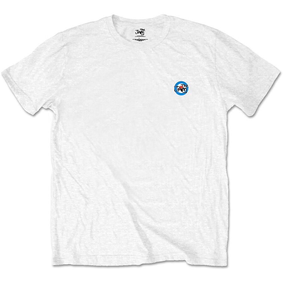 The Jam - Target Pocket  Logo with Backprint  -White t-shirt Unisex T-Shirt XXXL