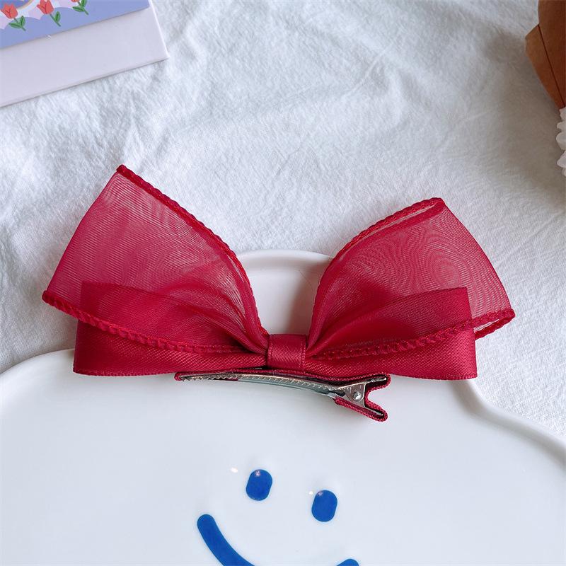 Rainbow Bow Braided Hair Clip for Girls - Cute Hair Accessory with Ribbon Hairpin