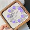 12Mm Large Grain Violet Quartz Rock Natural White Crystal Contrast Color Design Bracelet Bracelet