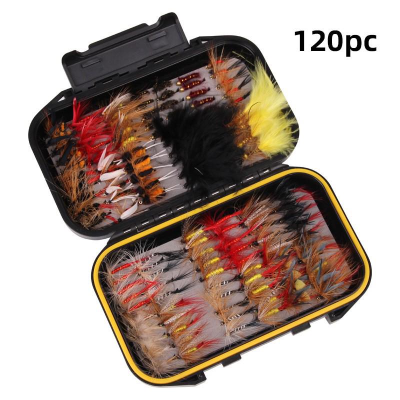 120-Piece Bionic Fly Fishing Hooks & Lure Baits Set - Various Styles