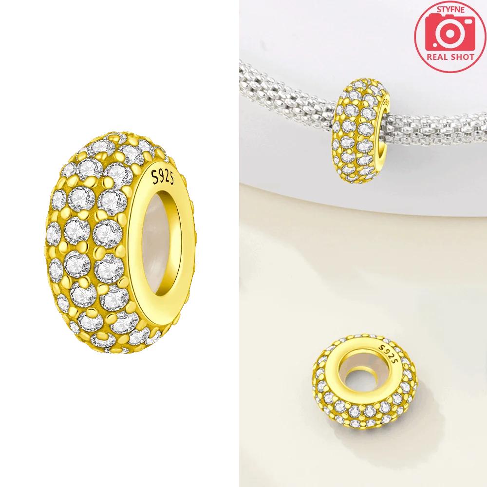 Gold Series Original Copper Sleeping Cat Cute Moon Grape Cherry Star Moon Pendant Beads Fit Bracelet Women Jewelry Gift Diy