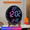 WiFi RGB Цифровий настінний годинник з вічним календарем, Автоматична синхронізація часу, Розумний будильник, Керування через додаток для офісу та вітальні