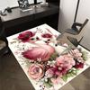 1PC Swan Floral Non-Slip Floor Carpet Compatible for Office&Living Room&Dining room - Flat-Weave Machine- Soft & Pattern-E295