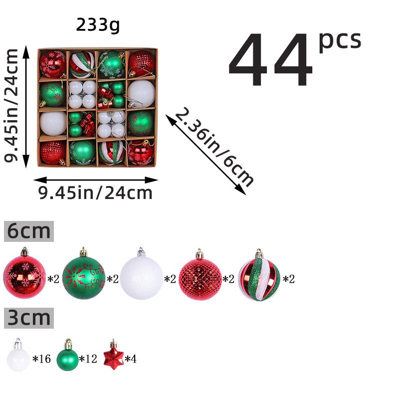 Multi-colored Christmas Tree Ornament Set - Small & Large Balls 2025 Hong Kong Love