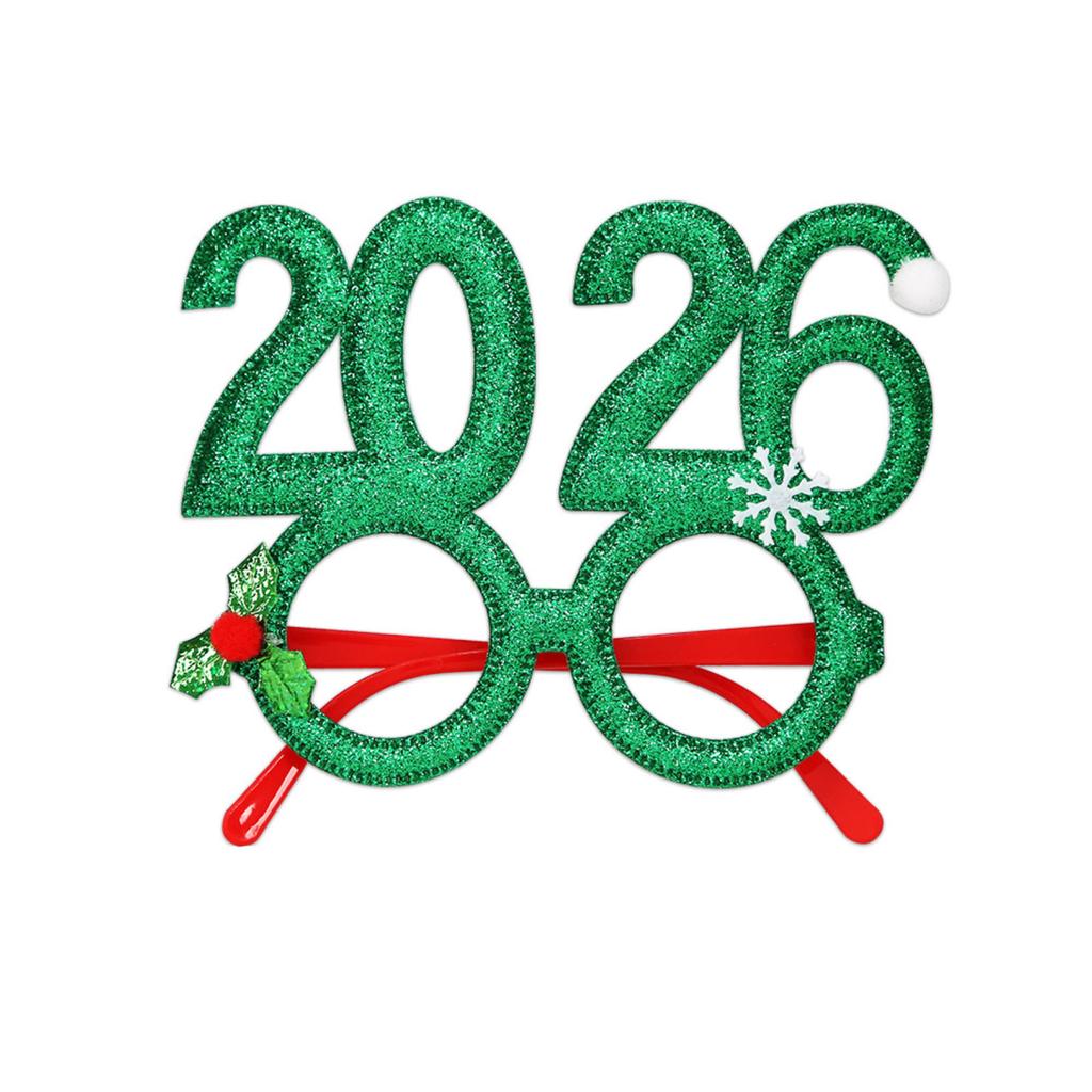 Christmas Glasses Creative Digital Funny Glasses Christmas Party Decoration New Year Photo Glasses Frame