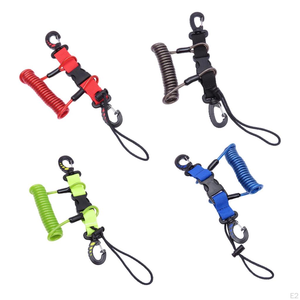 Coil Camera Lanyard with Buckle for Diving Anti Lost Rope