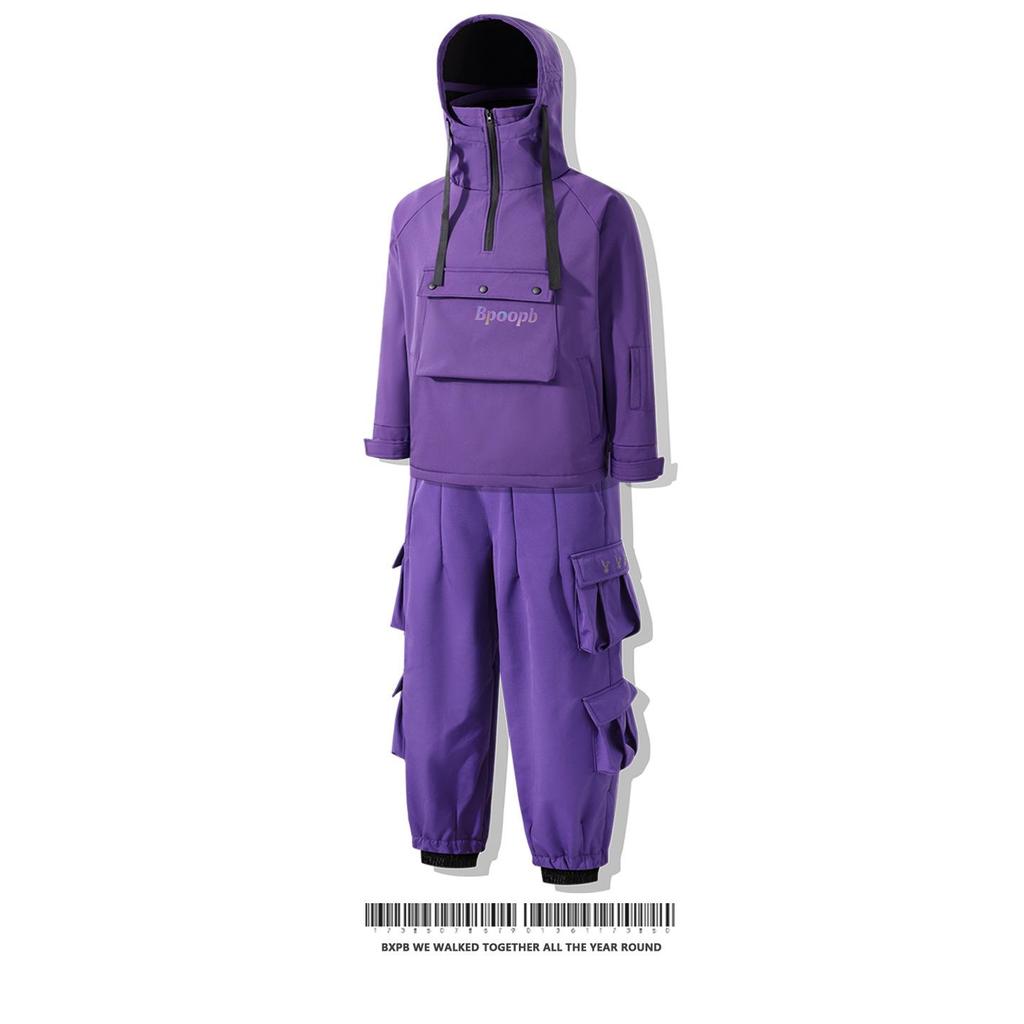 Unisex Windproof Waterproof Ski Suit – Warm, Loose-Fit, Plus Size Skiwear for Couples