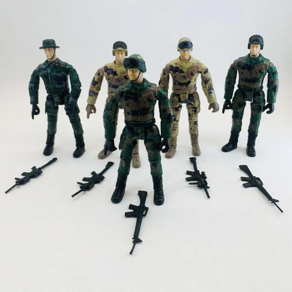 1Pcs Joint Movable 1:18 Warrior Elite Force Figure Beautiful Toys 10CM Terrorist SWAT Team Soldiers Colletion Model for Children Boys