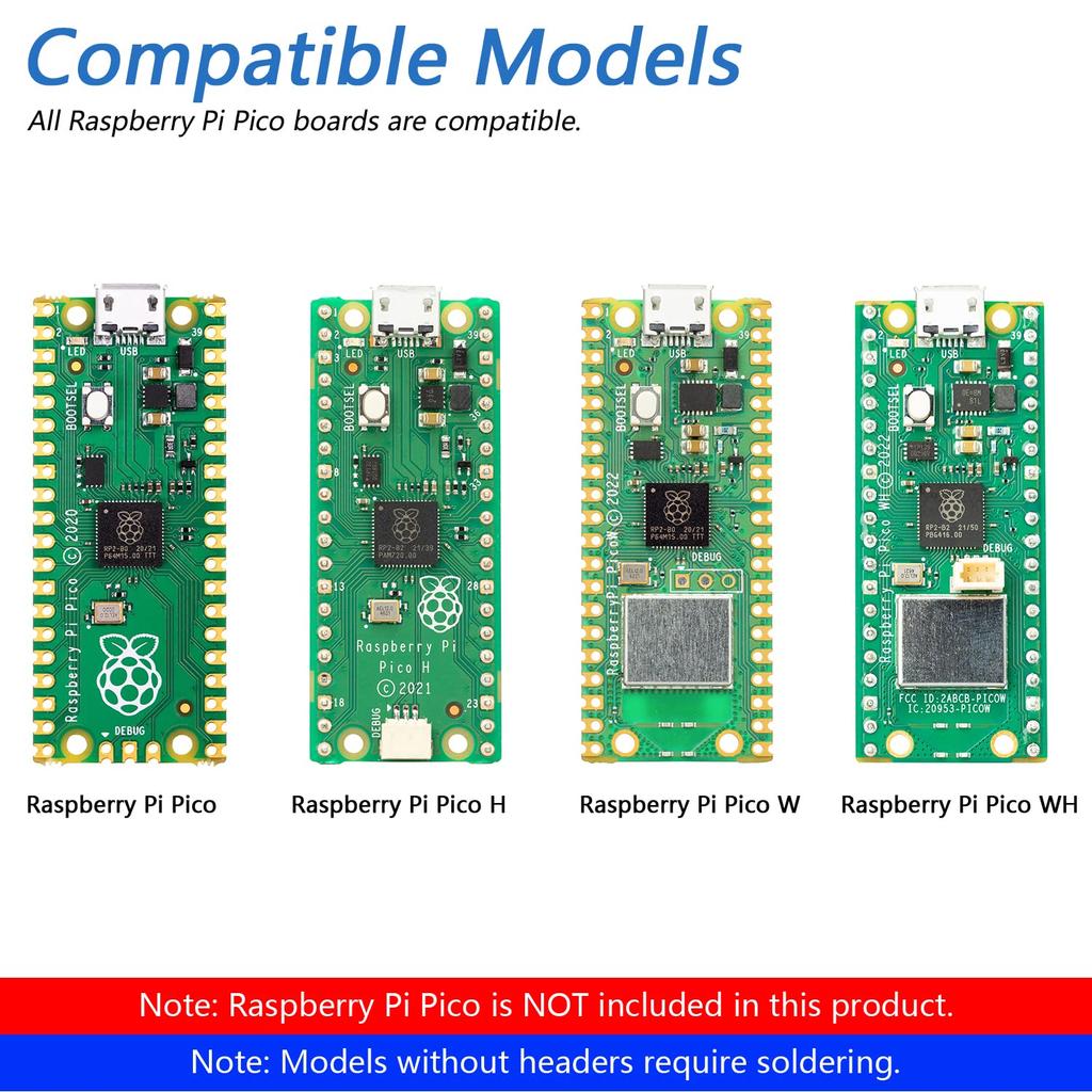 Freenove 4WD Car Kit for Raspberry Pi Pico with Arduino Dot Matrix Obstacle Line Light Colorful App (Sold Separately) (Compatible IDE), Display,