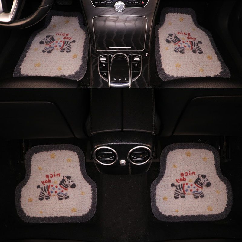 Car Floor Mat for Driver's Seat, Cute Anti-Dirt Carpet-Style, Wear-Resistant, Customizable, Non-Slip, New Single-Piece Mat for Women