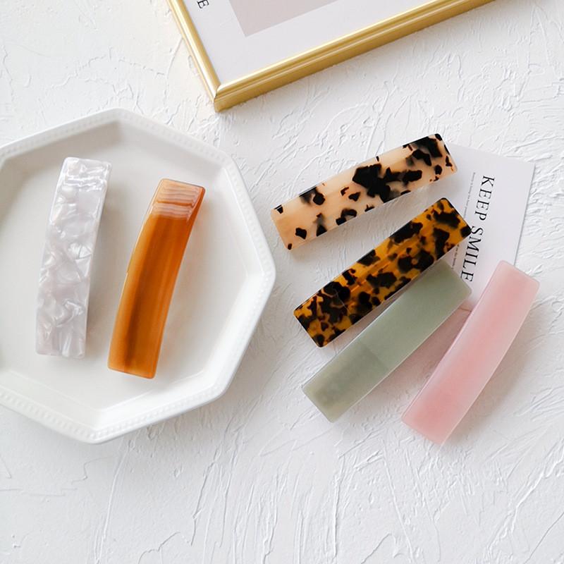 Elegant 10.2cm Square Hair Clip For Women Vintage French Style Minimalist Design In Soft Green And Multifunctional Colors For Effortless Style