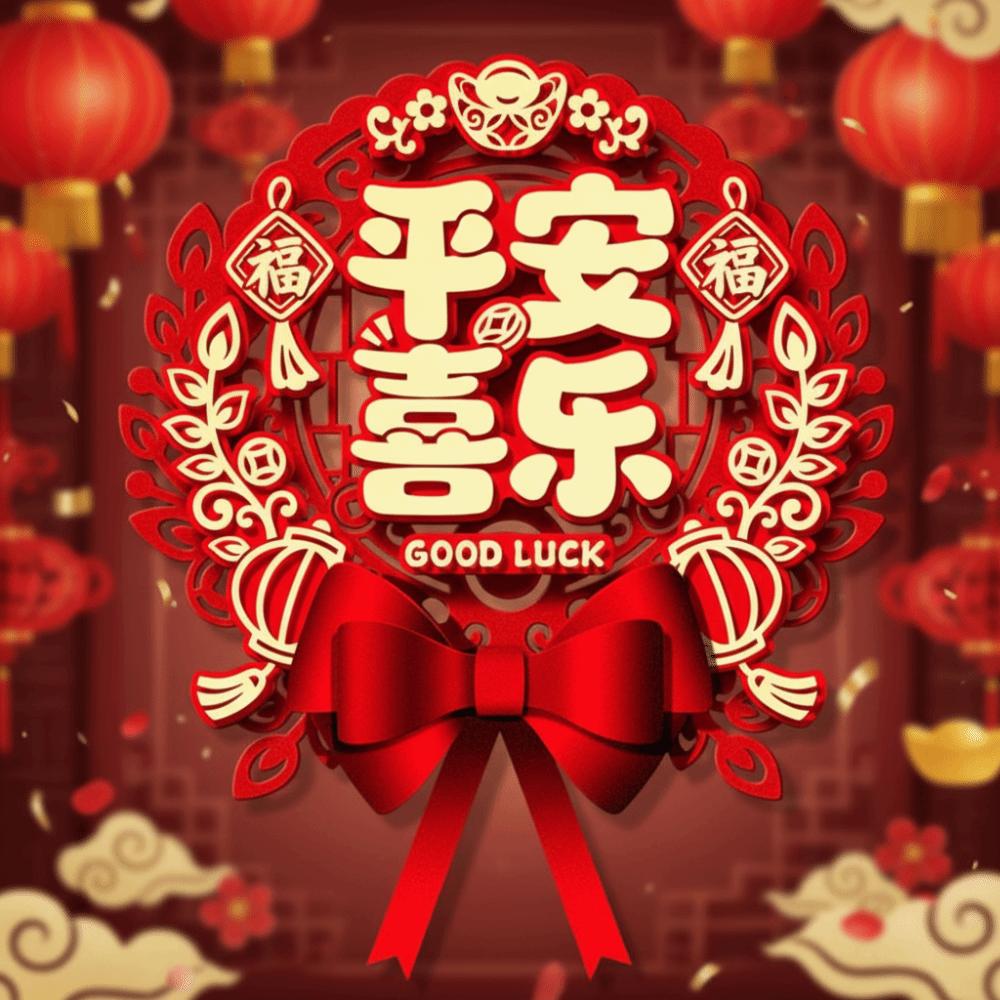 Thickened New Year Door Sticker Flocked Horse Year Door Sticker Door Decoration