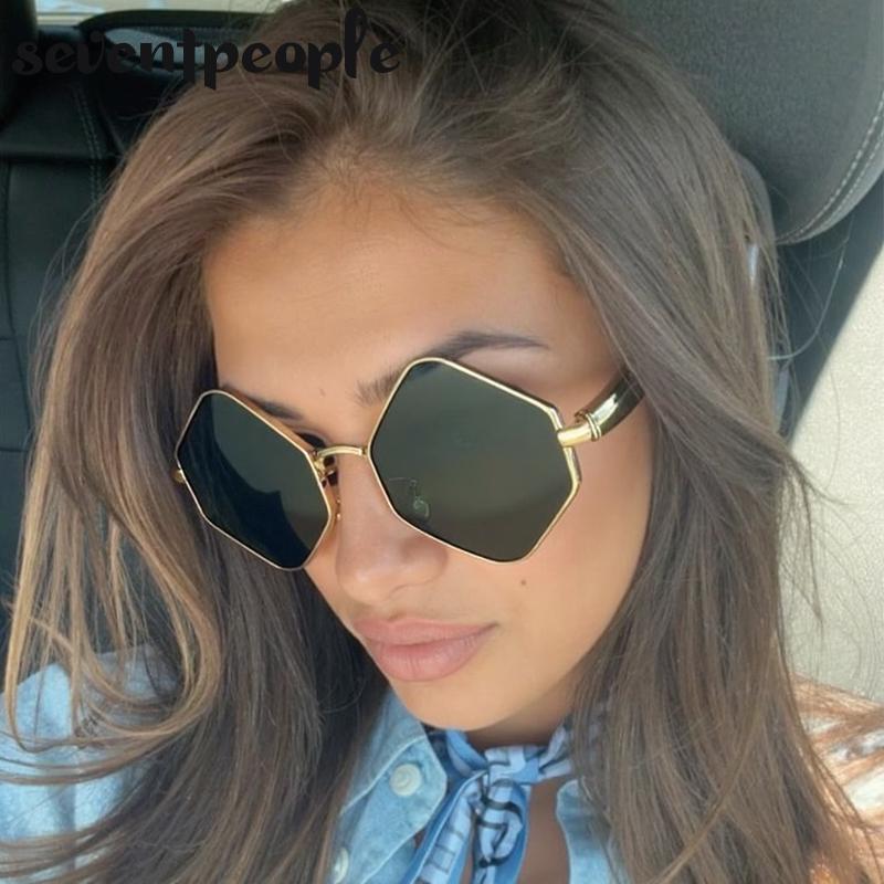 Small Steampunk Hexagon Sunglasses Women  Luxury Brand Classic Metal Frame Polygon Punk Sunglass For Ladies Eyewear Shades
