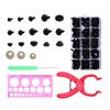 476PCS Safety Eye and Noses with Washers for Crochet Toy 5mm-13mm Assorted Size Crochet Doll Eye for Stuffed Animal Toy