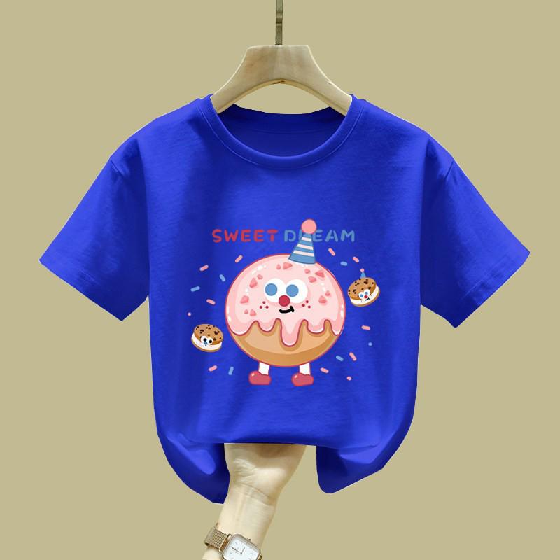2026 Pure Cotton Girls' Short-Sleeve T-shirt - Simple Loose Summer Top for Medium and Large Children
