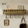 Ganci Salvaspazio per Ingresso, Mensole Galleggianti da Parete, Mensola in Metallo con 5 Ganci, Portachiavi Stile Vintage Decorazione in Ferro, Organizzatore per Posta, Scaffale di Stoccaggio