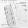 Genomskinligt Magsafe Magnetiskt Fodral För iPhone 16 Pro Max 15 Pro 14 13 12 11 Metallisk Linsram Genomskinligt Stötsäkert Mjuk Kantad Mobilskal