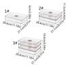 Stackable Dumpling Food Containers Clear Refrigerator Organizer with Lids Food Storage Box for Kitchen Fridge Non-stick