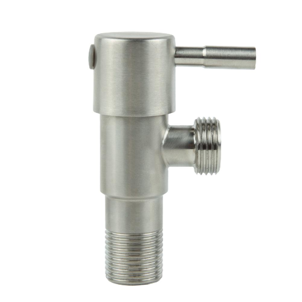 304 Stainless Steel Faucet Triangle Valve Replacement 1/2 Inch Thread Angle Filling Valves Parts Angle Triangle Valves For Basin