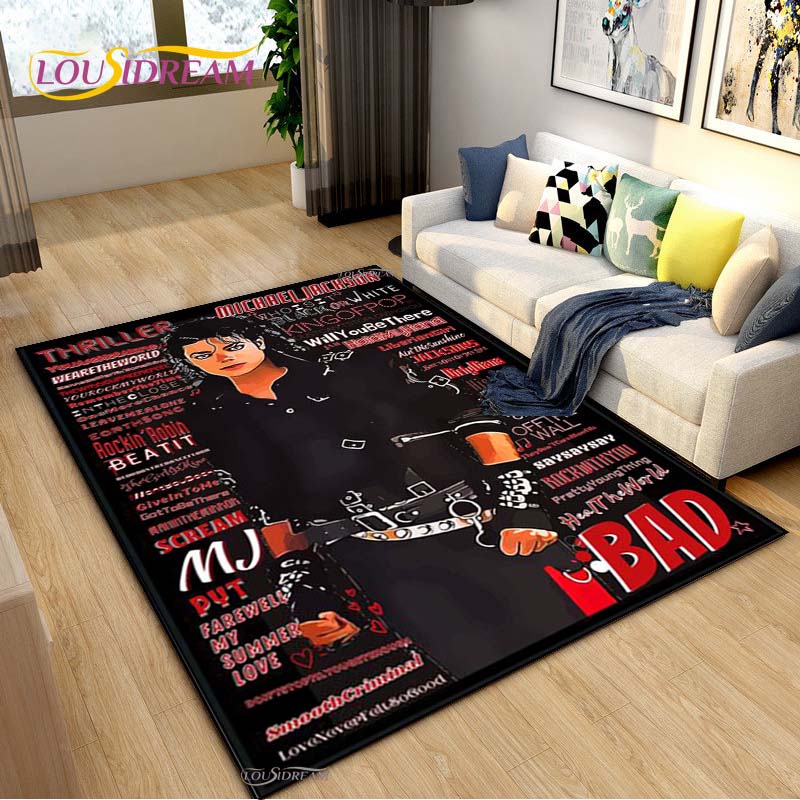 Michael J-Jackson Carpet for Living Room Sofa Table Bedroom Rugs Home decor Kitchen washroom Indoor Outdoor Non-slip floor Mats