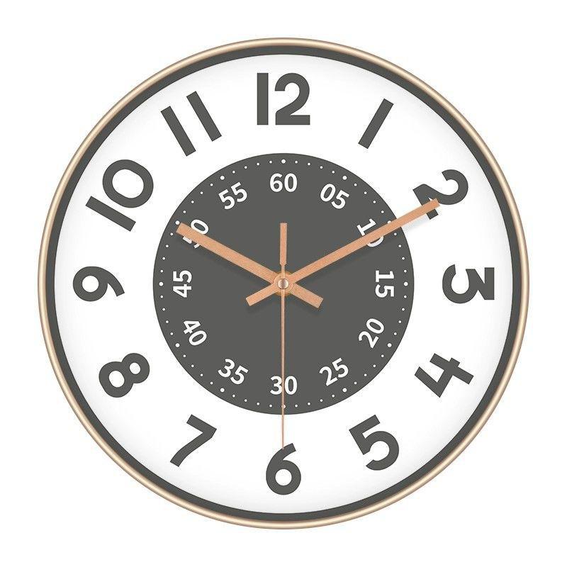 Fashionable 2D Flat Home Wall Clock, Simple, Individual and Creative Living Room Timepiece
