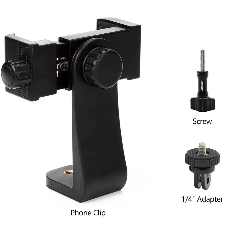 Tripod Montajı Evrensel 360 Derece Cep Telefonu Klipsi 1/4 Vida Cep Telefonu Tutucu Masaüstü Tripod Adaptörü iPhone ile Uyumlu
