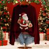 Women's Fashion Christmas Print Pullover Long-Sleeve  Neck Knit Sweater Top