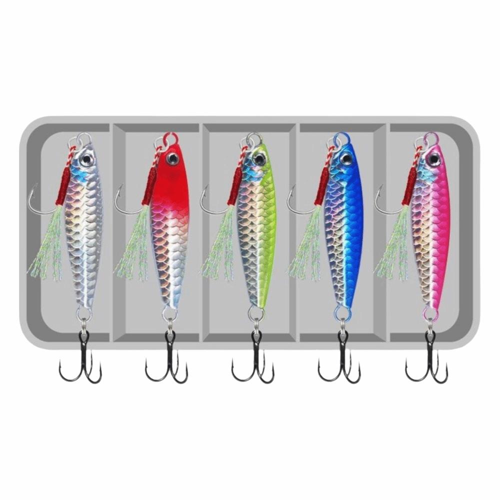 5Pcs 7/10/15/20G Simulation Fish Lures Fast Sinking Artificial Bait  Fishing Gear
