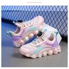 Kids' Quick-Lace Mesh Sneakers Colorful Bubble Sole Breathable Casual Sports Shoes Fashion Children's Trainers