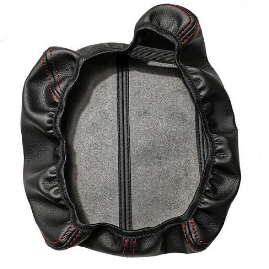 Black Leather with Red Line Car Center Armrest Box Cover For Honda Accord 13-17