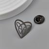 Stainless Steel Love Heart Celtic Knot Brooch Men's Shirt Suit Pins Gold Plated Butterfly Buckle Brooches Jewelry Accessories