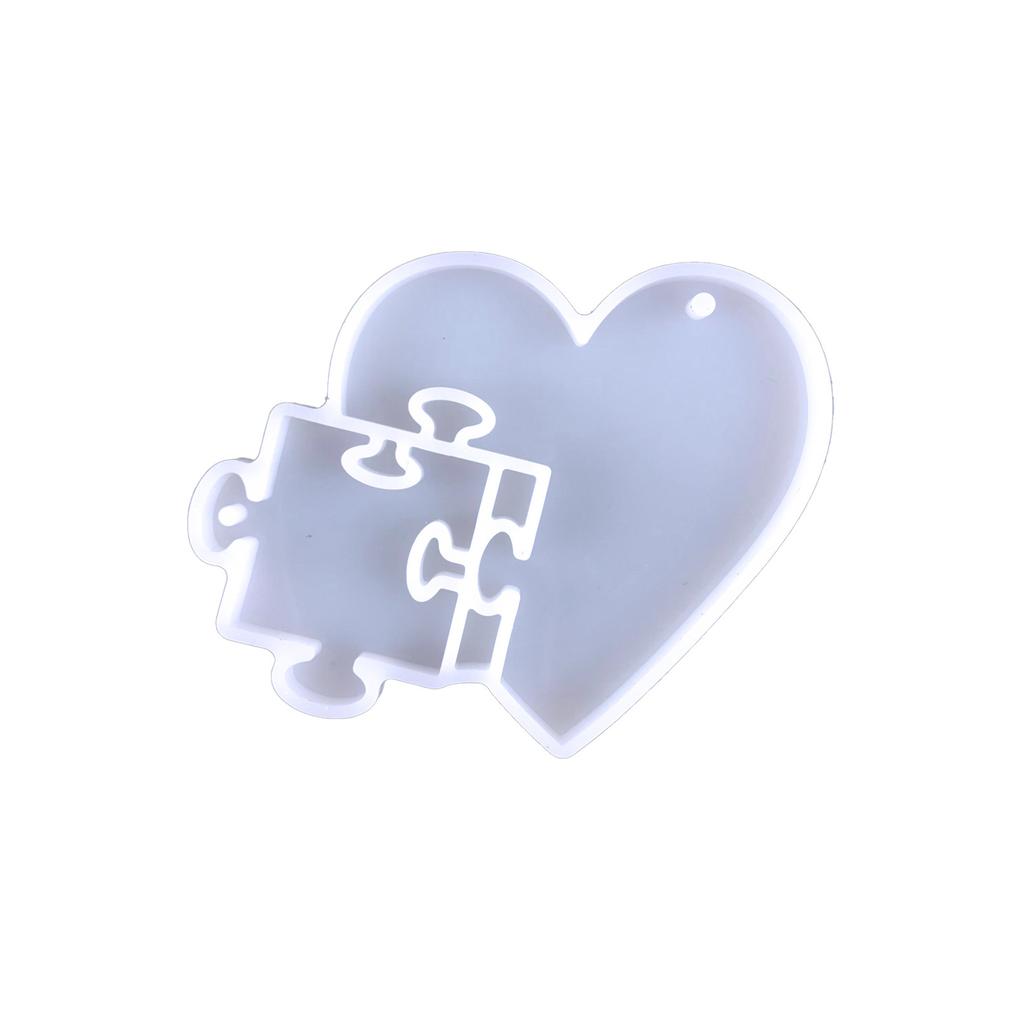 Create Unique Heart-shaped Crystal Keychain Pendant Resin Mold Epoxy Resin Mould Casting Jewelry Making Mold Decoration