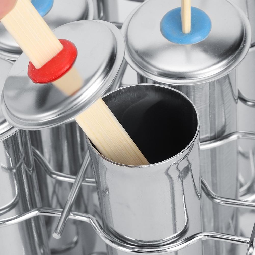 6 Stück 304 Edelstahl Rundkopf Rundbecher Eisform Eis am Stiel Form Doppelnut