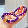 10Mm Mystery Grape Purple Natural Amethyst Citrine Design Bracelet Bracelet