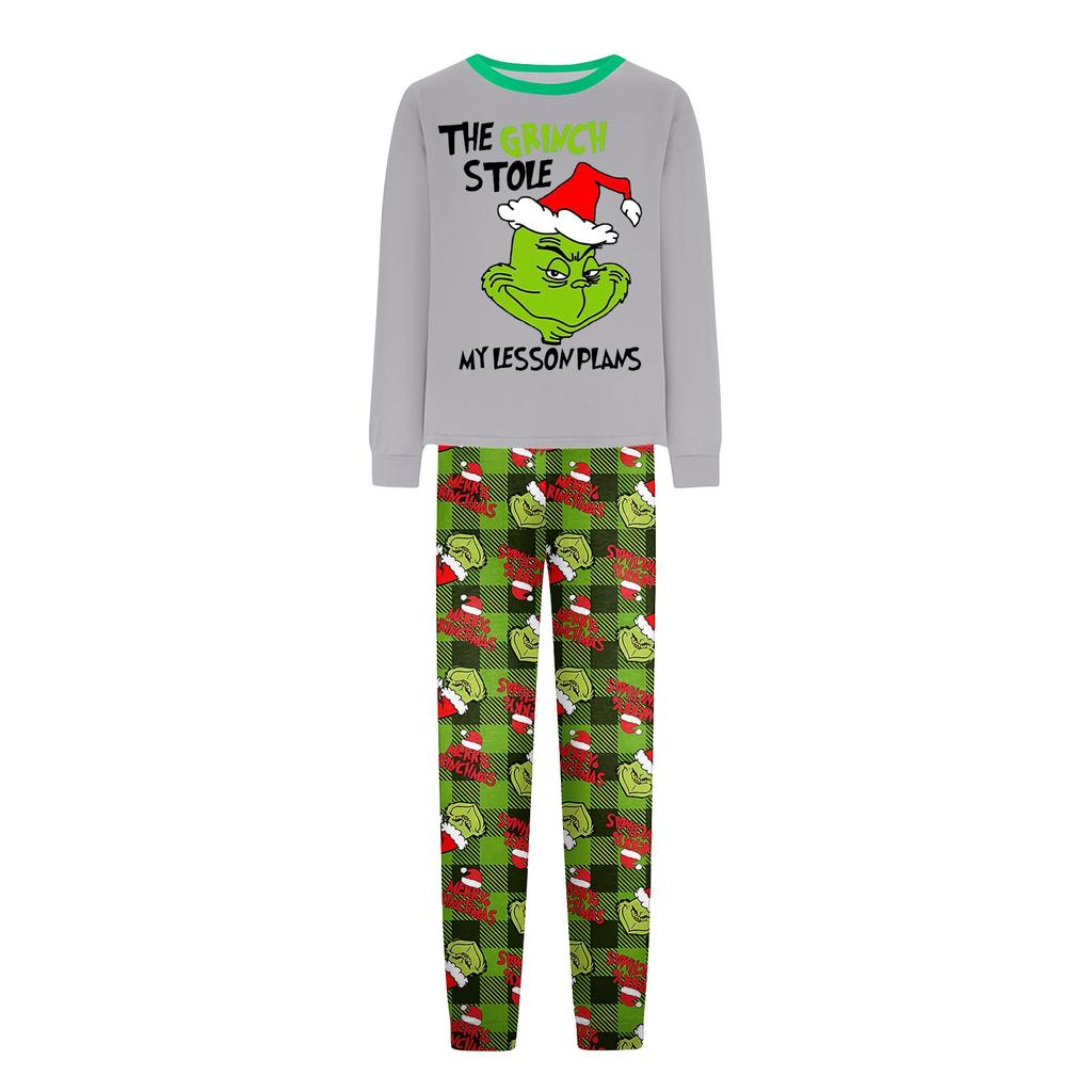 Cartoon Letters Print Family Matching Long Sleeved Parent-child Suit Home Clothes Suit Fall