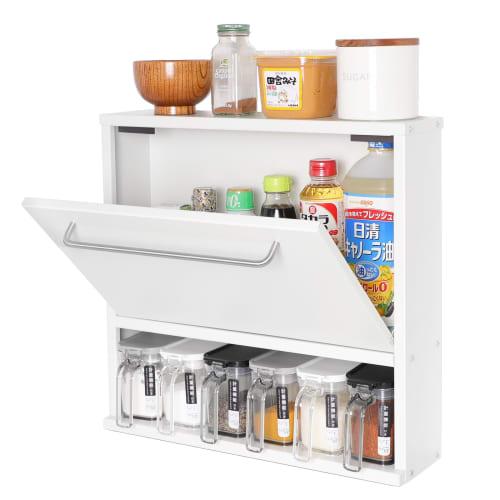 Concealed Condiment Rack, Slim, Spice Rack, Kitchen Rack, Approx. 45.5cm W X 11.8cm D X 41.5cm H, Drawer, Space-Saving Storage, Easy Access, Stainless
