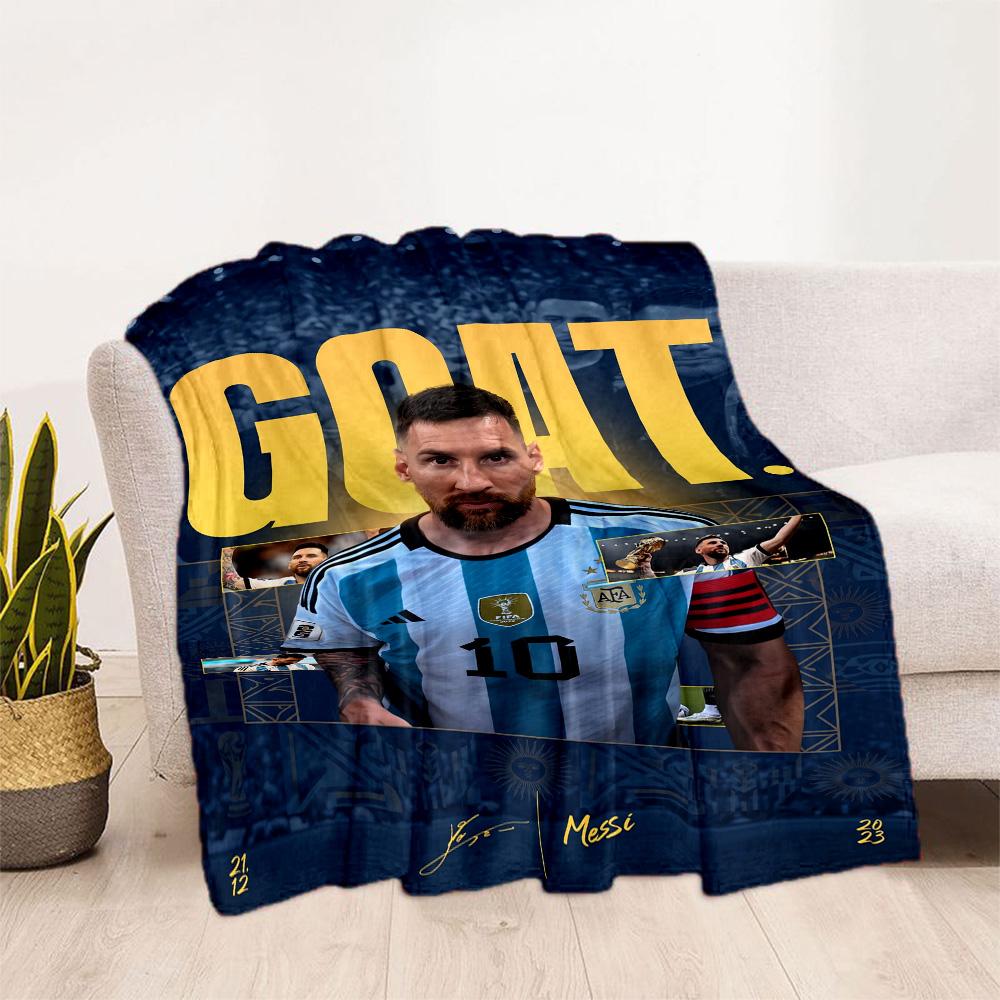 Messi 202 Blanket Soft & Cozy Suitable for Office Chair Bedding Chair Four Seasons Universal Digital Print Birthday Christmas Gift Blanket