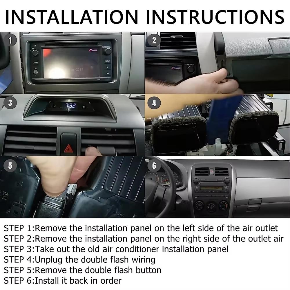 55670-02160 Bord Auto Central A/c Gura de Aerisire Ornament Rama Superioară Ieșire Canal Aer Condiționat Instalație Pentru 08-13 Toyota Corolla