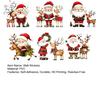 Christmas Party Decor Wall Stickers, Watercolor Santa Claus Reindeer Decals, Self-Adhesive Easy Peel Stickers for Living Room Bedroom Entryway Holiday