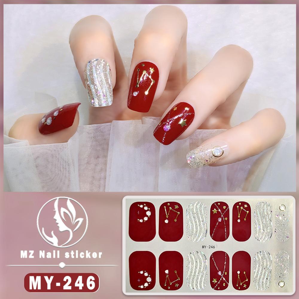 Three-dimensional Waterproof No-bake Gel Nail Polish Film Full Sticker European and American Sexy Nail Film Paper Nail Film Paper