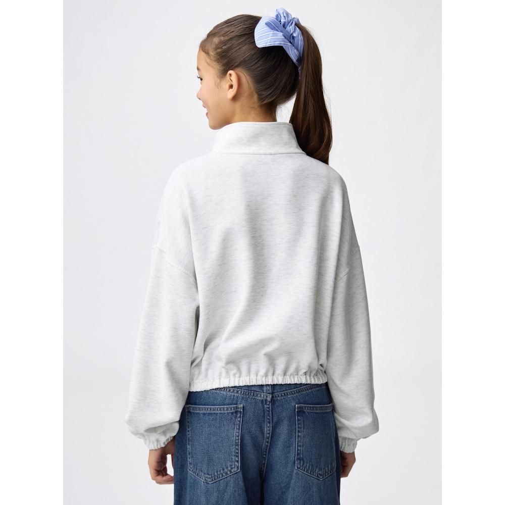 Gu By Uniqlo Girls Puff Sweat Half Zip Pullover Jr
